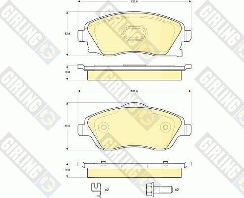 Girling 6411621 - Kit freno, Freno a disco autozon.pro