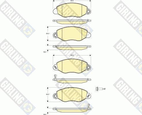 Girling 6411414 - Kit freno, Freno a disco autozon.pro