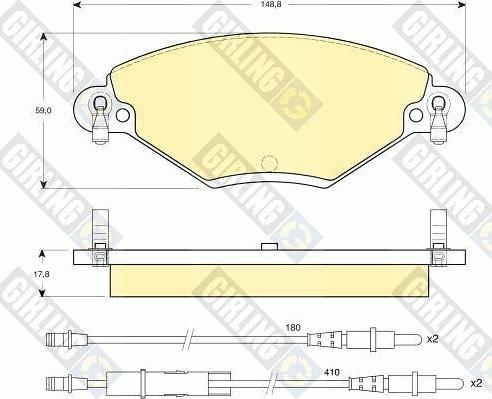 Girling 6411574 - Kit freno, Freno a disco autozon.pro