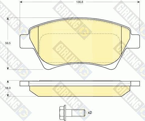 Girling 6411614 - Kit freno, Freno a disco autozon.pro