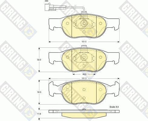 Girling 6411042 - Kit freno, Freno a disco autozon.pro