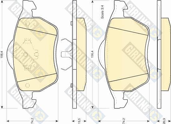 Girling 6411182 - Kit freno, Freno a disco autozon.pro