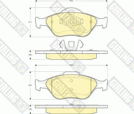 Girling 6411862 - Kit freno, Freno a disco autozon.pro