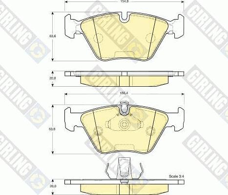 Girling 6411392 - Kit freno, Freno a disco autozon.pro