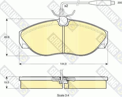 Girling 6411301 - Kit freno, Freno a disco autozon.pro