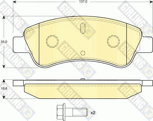 Girling 6411244 - Kit freno, Freno a disco autozon.pro