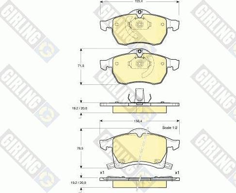 Girling 6411202 - Kit freno, Freno a disco autozon.pro