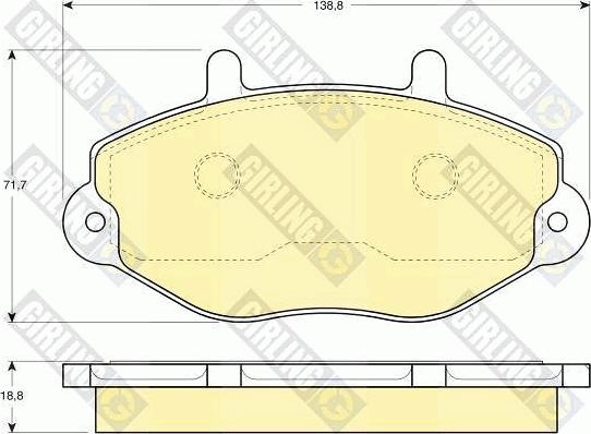 Girling 6411284 - Kit freno, Freno a disco autozon.pro