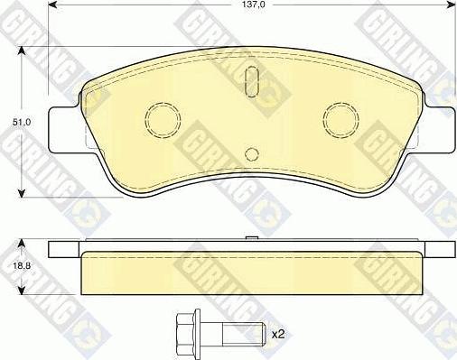 Girling 6411234 - Kit freno, Freno a disco autozon.pro