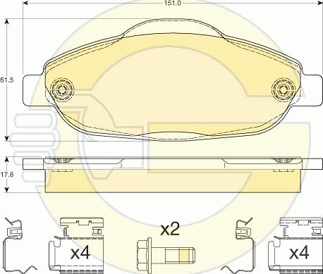 Girling 6412054 - Kit freno, Freno a disco autozon.pro