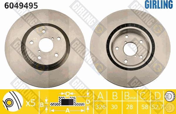 Girling 6049495 - Discofreno autozon.pro