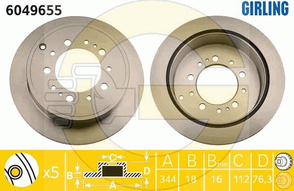 Girling 6049655 - Discofreno autozon.pro