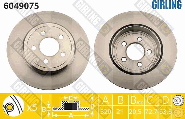 Girling 6049075 - Discofreno autozon.pro