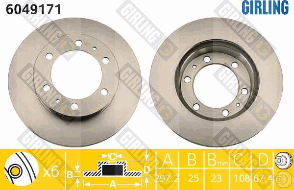 Girling 6049171 - Discofreno autozon.pro