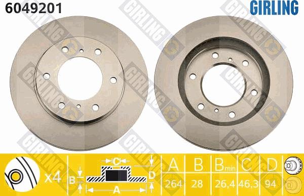 Girling 6049201 - Discofreno autozon.pro