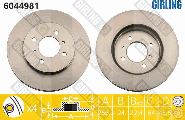 Girling 6044981 - Discofreno autozon.pro