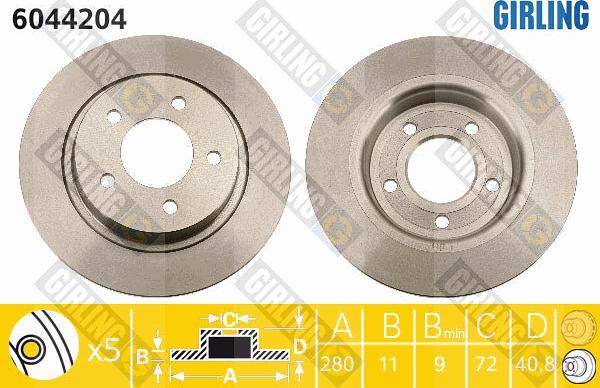 Girling 6044204 - Discofreno autozon.pro