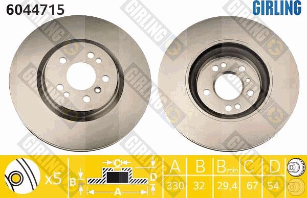 Girling 6044715 - Discofreno autozon.pro