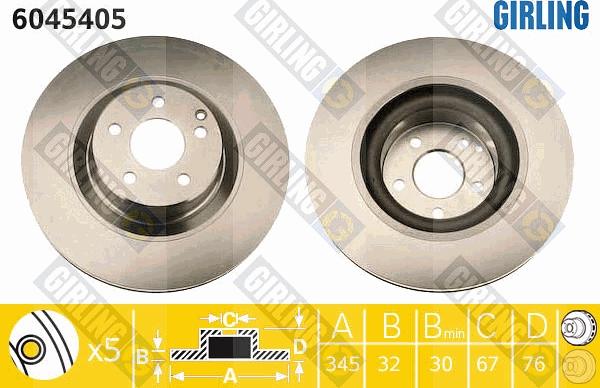 Girling 6045405 - Discofreno autozon.pro