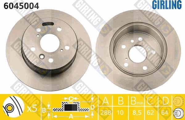 Girling 6045004 - Discofreno autozon.pro