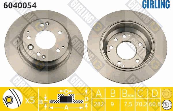 Girling 6040054 - Discofreno autozon.pro