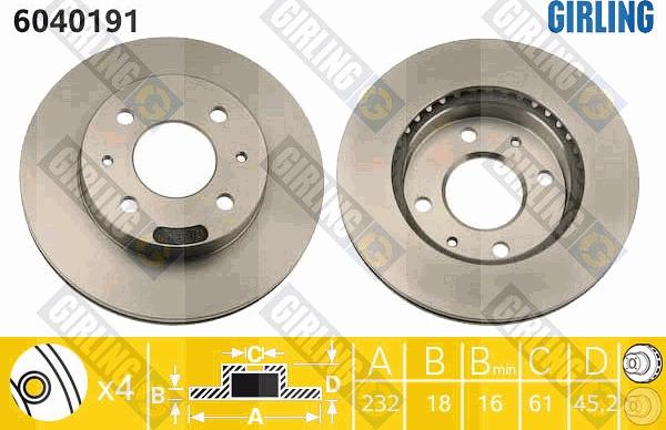 Girling 6040191 - Discofreno autozon.pro