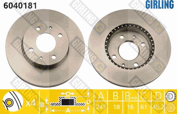 Girling 6040181 - Discofreno autozon.pro