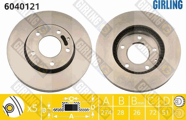 Girling 6040121 - Discofreno autozon.pro