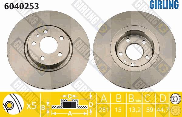 Girling 6040253 - Discofreno autozon.pro