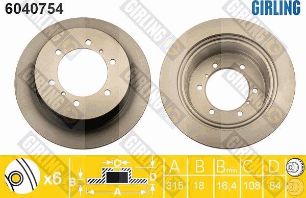 Girling 6040754 - Discofreno autozon.pro