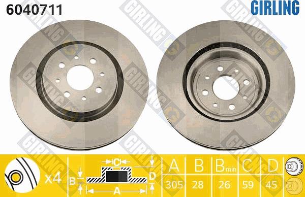 Girling 6040711 - Discofreno autozon.pro