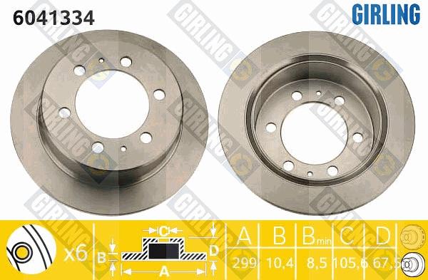 Girling 6041334 - Discofreno autozon.pro