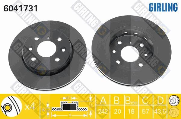 Girling 6041731 - Discofreno autozon.pro