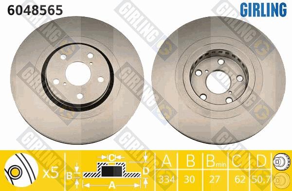 Girling 6048565 - Discofreno autozon.pro