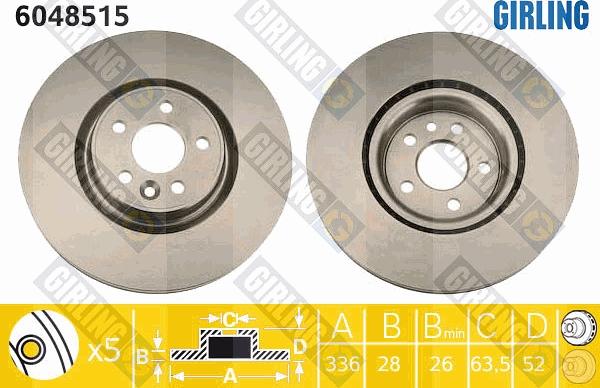 Girling 6048515 - Discofreno autozon.pro