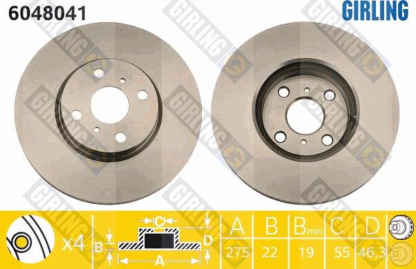 Girling 6048041 - Discofreno autozon.pro