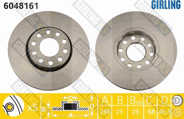 Girling 6048161 - Discofreno autozon.pro