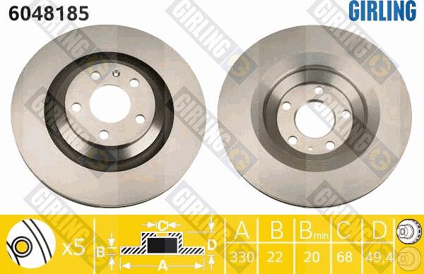 Girling 6048185 - Discofreno autozon.pro