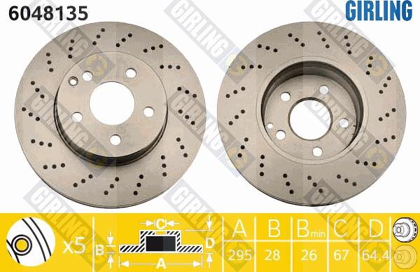 Girling 6048135 - Discofreno autozon.pro