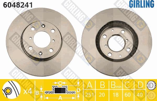 Girling 6048241 - Discofreno autozon.pro