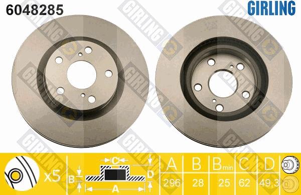 Girling 6048285 - Discofreno autozon.pro