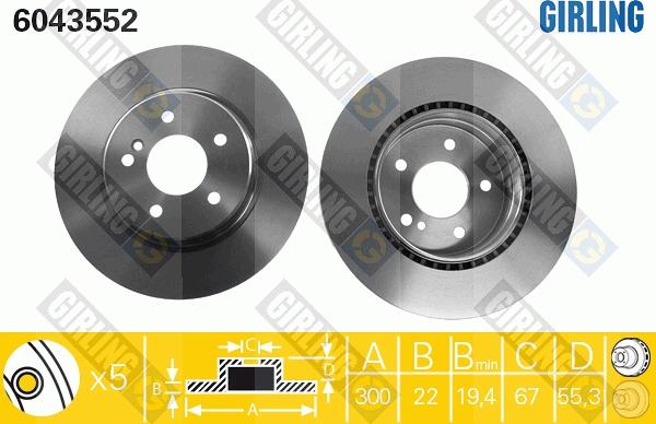 Girling 6043552 - Discofreno autozon.pro