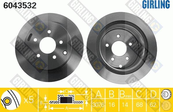 Girling 6043532 - Discofreno autozon.pro