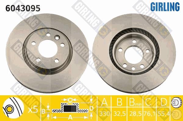 Girling 6043095 - Discofreno autozon.pro