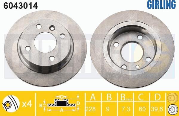 Girling 6043014 - Discofreno autozon.pro