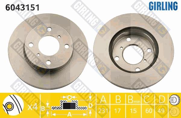 Girling 6043151 - Discofreno autozon.pro