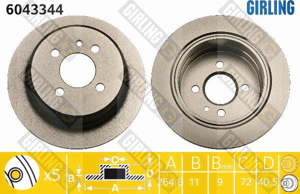 Girling 6043344 - Discofreno autozon.pro