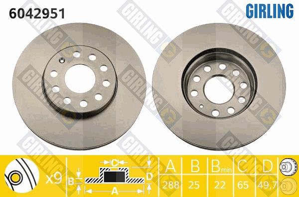 Girling 6042951 - Discofreno autozon.pro