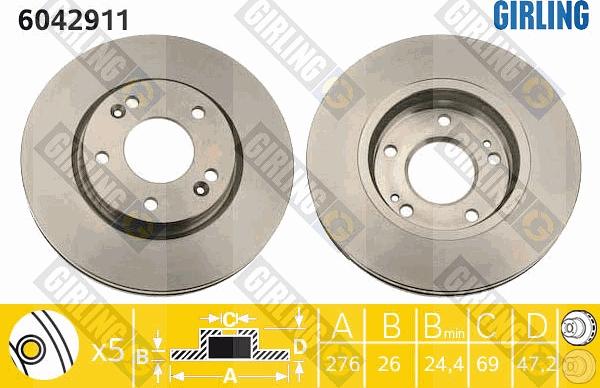 Girling 6042911 - Discofreno autozon.pro