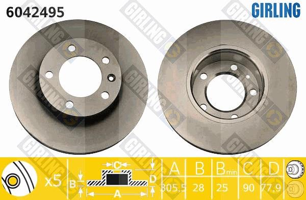 Girling 6042495 - Discofreno autozon.pro